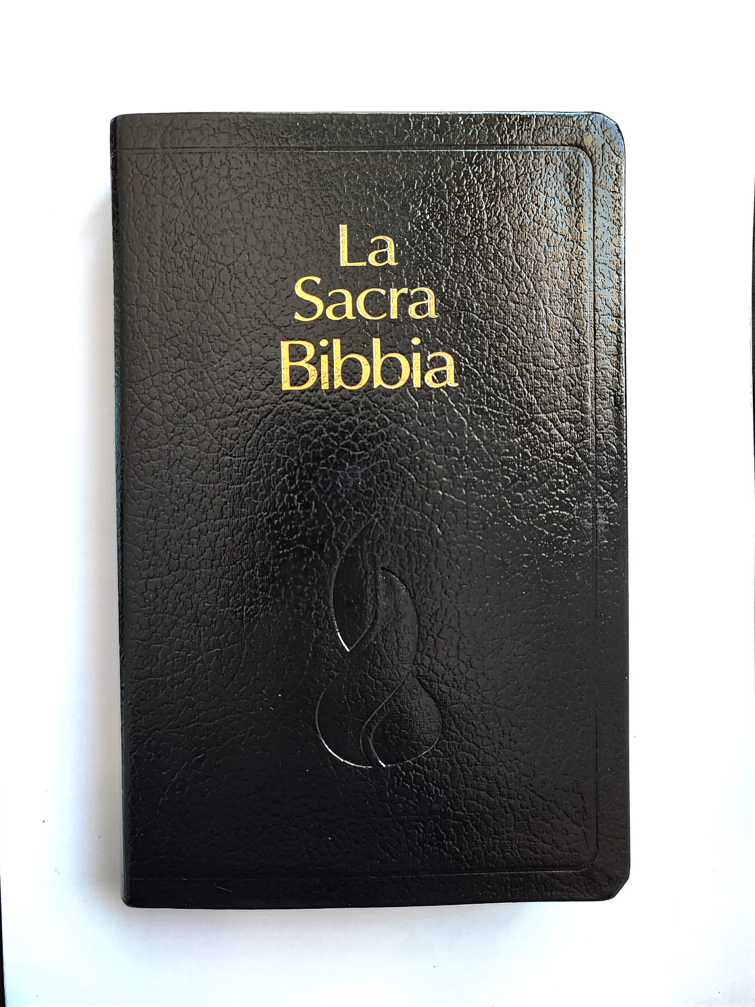 Biblia în limba italiană, medie, margini aurii, coperta flexibila -  La Sacra Bibbia, Nuova Riveduta 1992, flessibile, nero, oro Biblia în limba italiană, medie, margini aurii, coperta flexibila -  La Sacra Bibbia, Nuova Riveduta 1992, flessibile, nero, oro