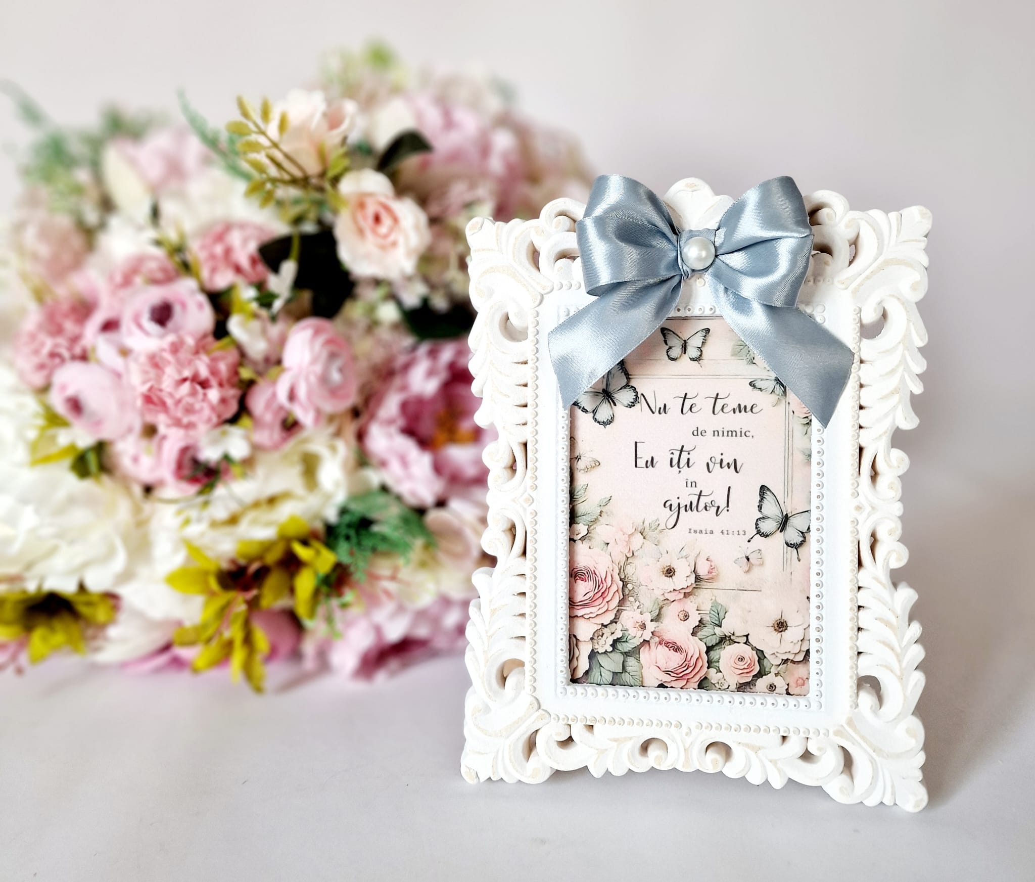 Rama foto handmade, din lemn - Nu te teme de nimic