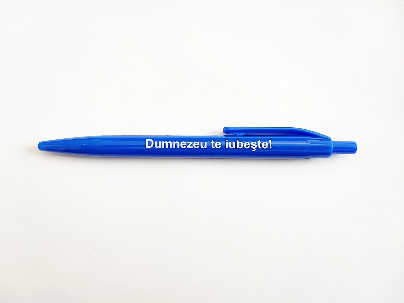 Pix cu mesaj crestin - Dumnezeu te iubește! (albastru) Pix cu mesaj crestin - Dumnezeu te iubește! (albastru)