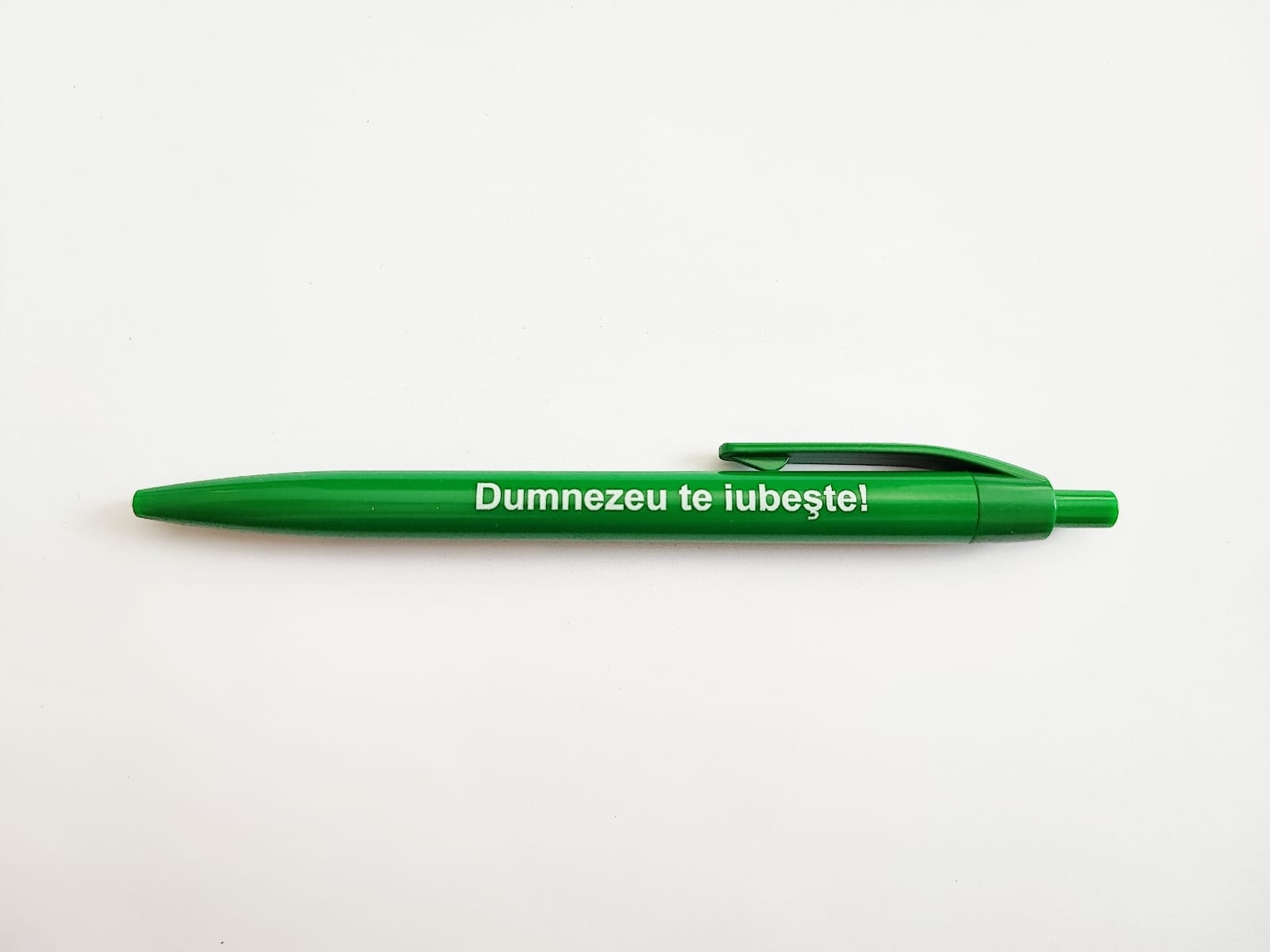 Pix cu mesaj crestin - Dumnezeu te iubește! (verde închis) Pix cu mesaj crestin - Dumnezeu te iubește! (verde închis)