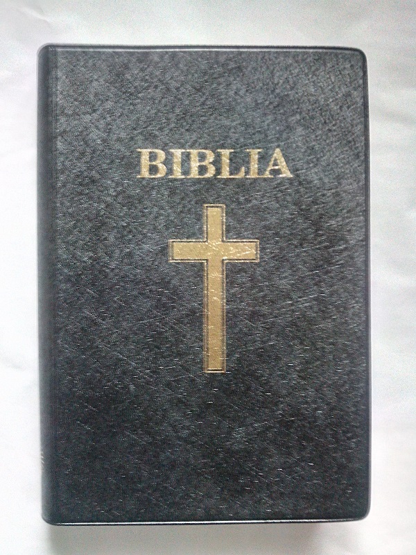 Biblie marime medie, coperta moale, albastru sidefat [SI 052]