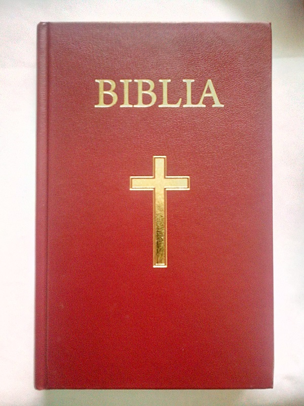 Biblia marime medie, coperta tare, grena, cu cruce [063 CT]