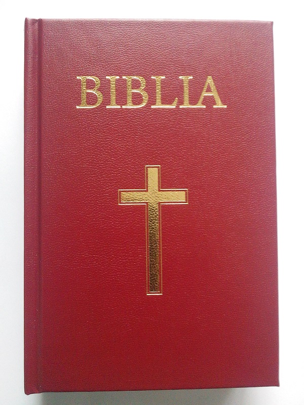 Biblia mica, grena, cu coperta tare, cu trimiteri, cu cruce [043 CT]
