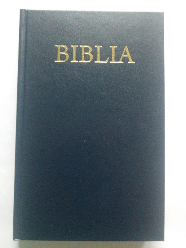 Biblia marime medie, coperta tare, albastra, fara cruce [CB 063 VINIL]