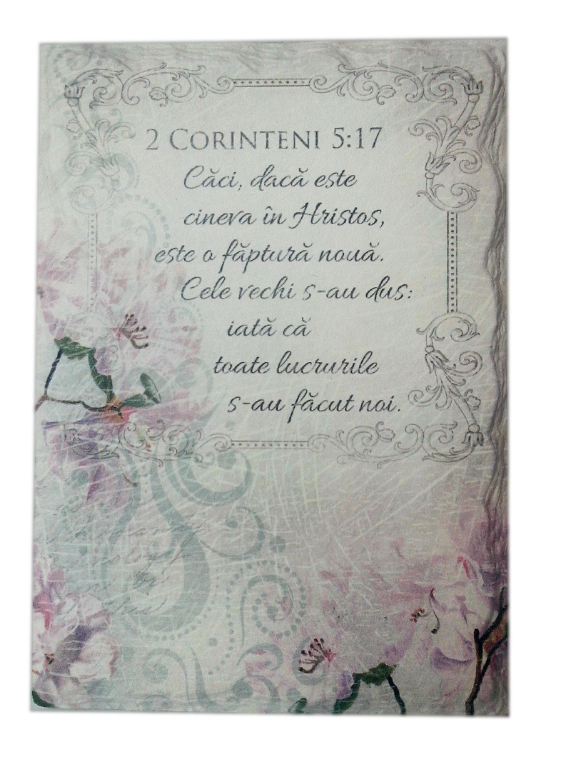 Aplica vintage dreptunghiulara - Caci, daca este cineva in Hristos Aplica vintage dreptunghiulara - Caci, daca este cineva in Hristos