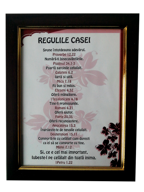 Tablou - Regulile casei Tablou - Regulile casei