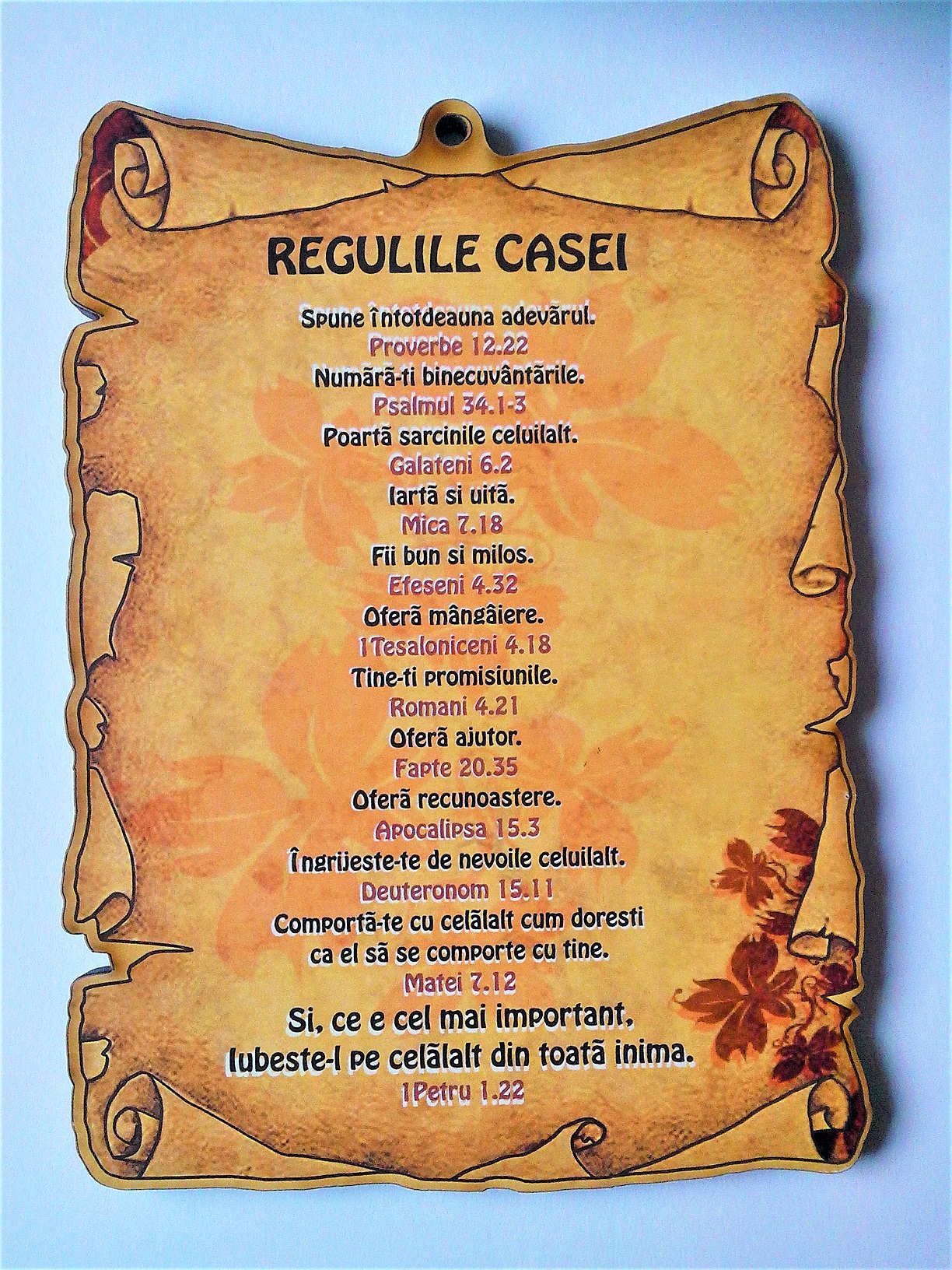 Aplica din lemn - Regulile casei