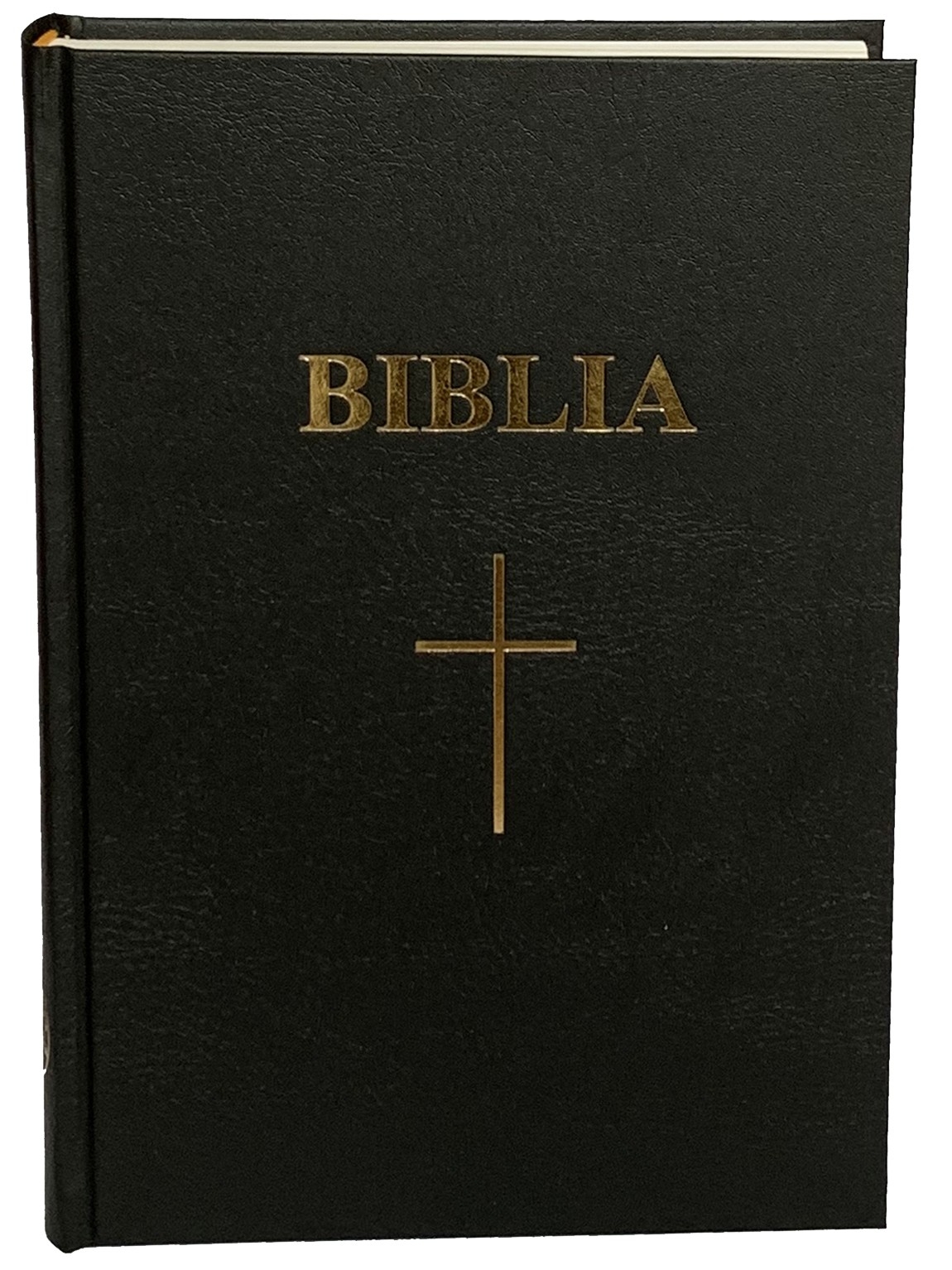 Biblia foarte mare, cartonata, scris foarte mare, neagra, cu cruce,cuvintele lui Isus cu rosu, traducere Cornilescu [088 CT]