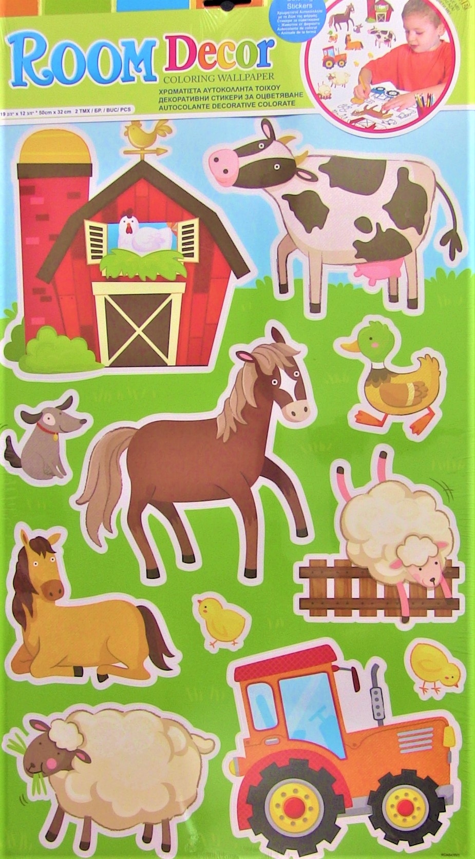 Autocolante decorative colorate - Ferma (3+), (32x50cm) Autocolante decorative colorate - Ferma (3+), (32x50cm)