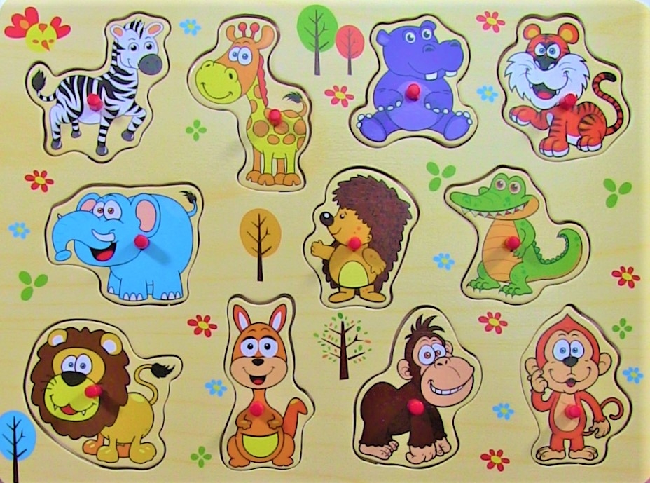 Puzzle din lemn - Animale - Activitati pentru copii (3+) Puzzle din lemn - Animale - Activitati pentru copii (3+)