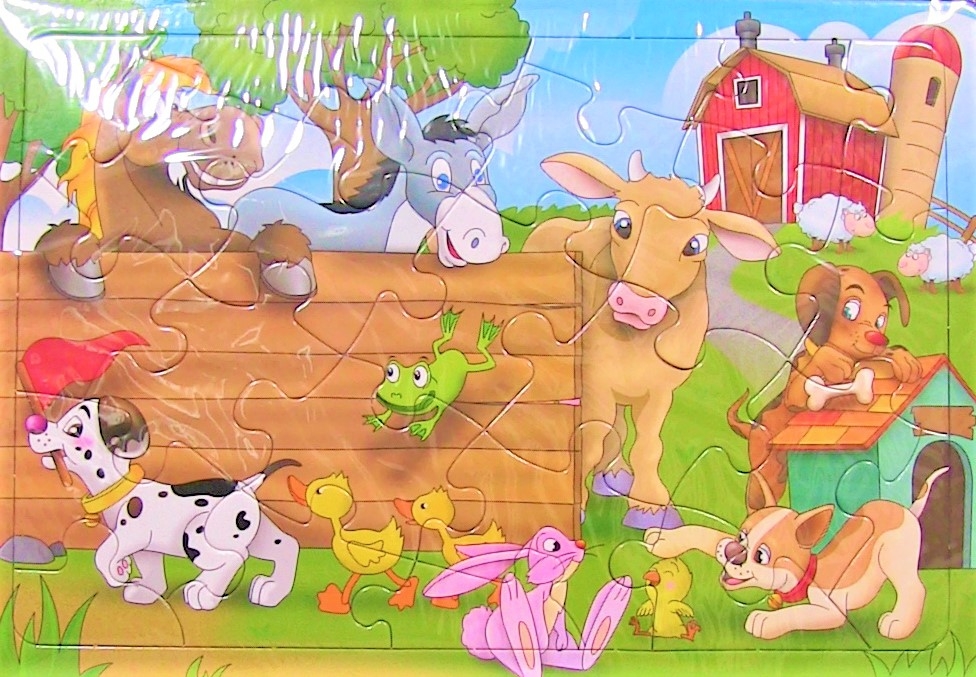 Puzzle - Animale ferma - 24 piese - Activitati pentru copii (3+)