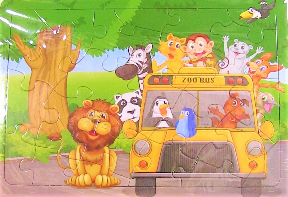 Puzzle, Animale din jungla, ZOO BUS, 24 piese - Activitati pentru copii (3+) Puzzle, Animale din jungla, ZOO BUS, 24 piese - Activitati pentru copii (3+)