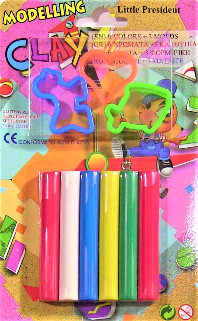 Plastilina, 6 culori + 3 matrite - Activitati pentru copii (3+) Plastilina, 6 culori + 3 matrite - Activitati pentru copii (3+)