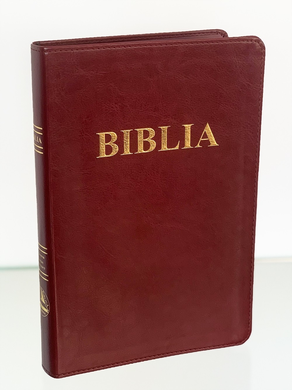 Biblia mare, imitatie piele, scris mare, visinie, aurita, fara fermoar, trad. Cornilescu [SB 073]