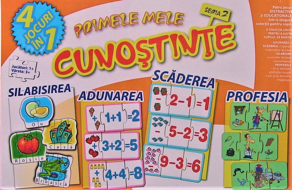 Primele mele cunostinte - Seria 2 - 4 Jocuri in 1 pentru copii (3+) Primele mele cunostinte - Seria 2 - 4 Jocuri in 1 pentru copii (3+)