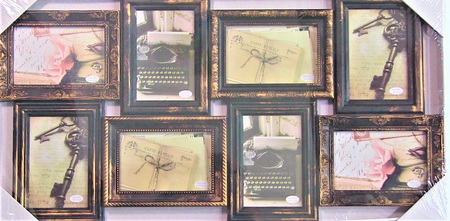 Rama foto, bronz - 8 poze (70x35 cm) Rama foto, bronz - 8 poze (70x35 cm)