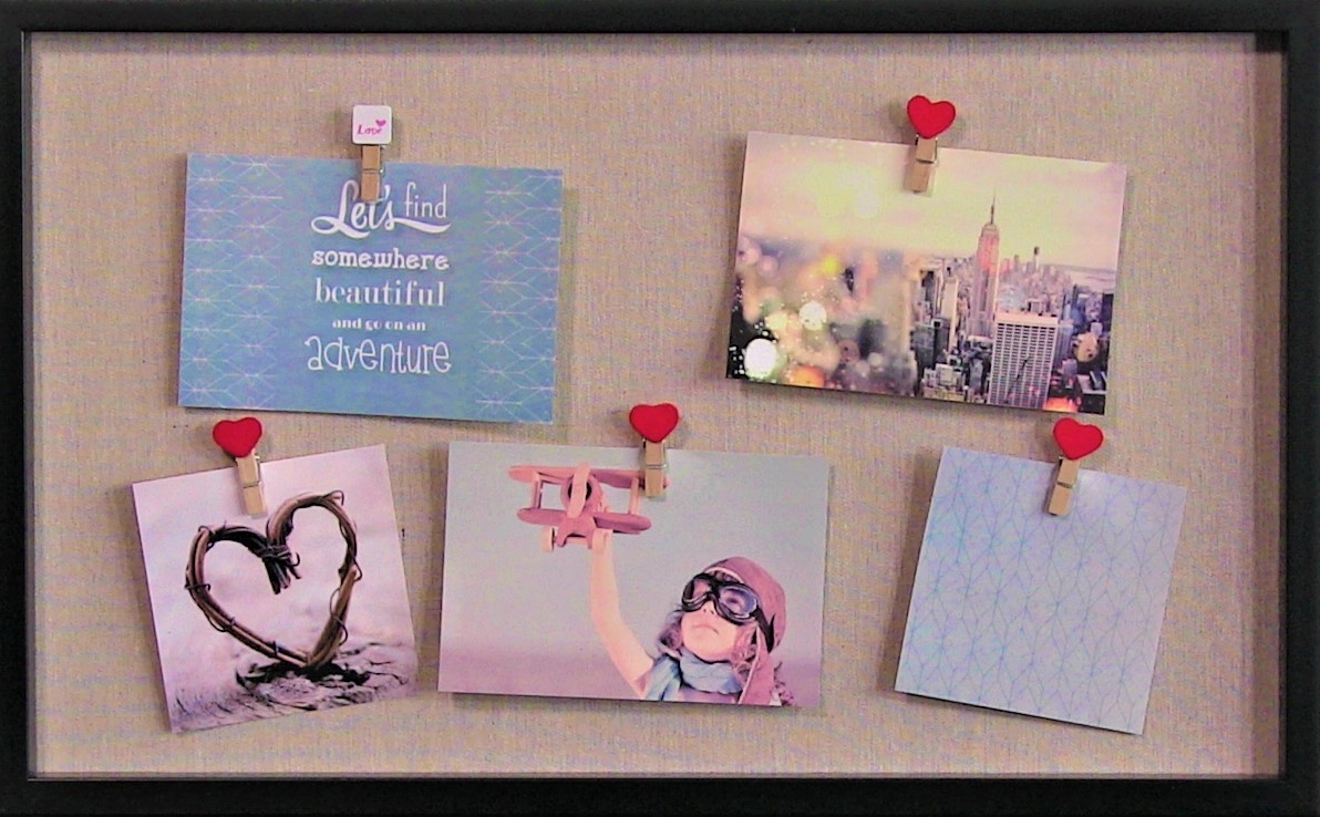 Rama foto din lemn, negru - 5 poze (52x32cm) Rama foto din lemn, negru - 5 poze (52x32cm)