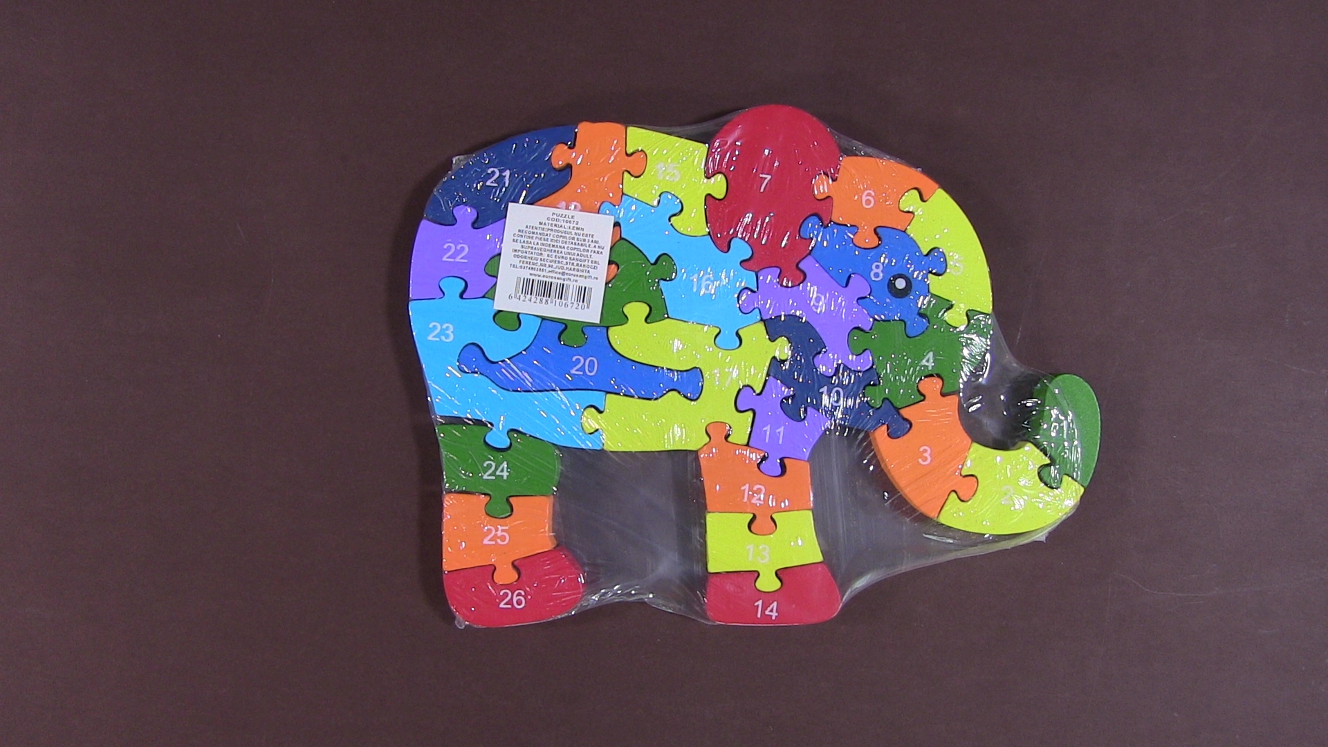 Jucarii din lemn -  Puzzle Elefant Jucarii din lemn -  Puzzle Elefant