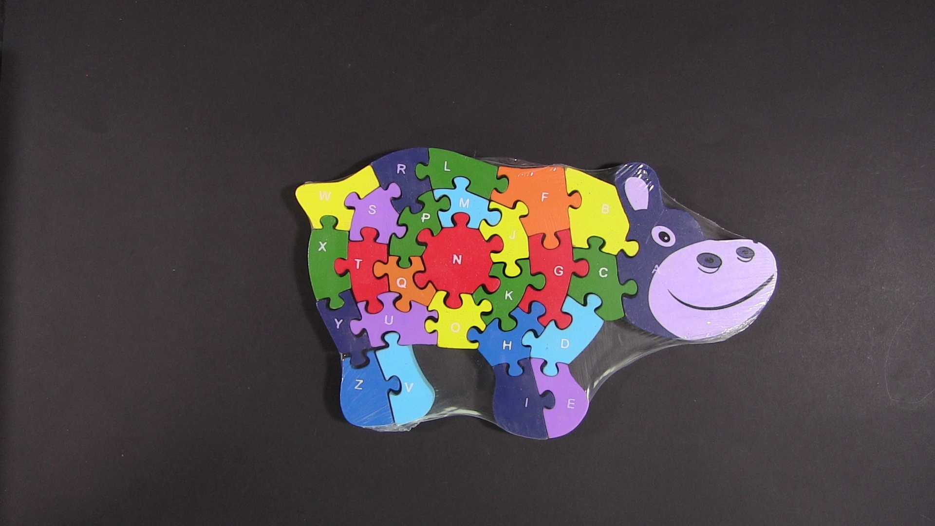 Jucarii din lemn -  Puzzle Hipopotam