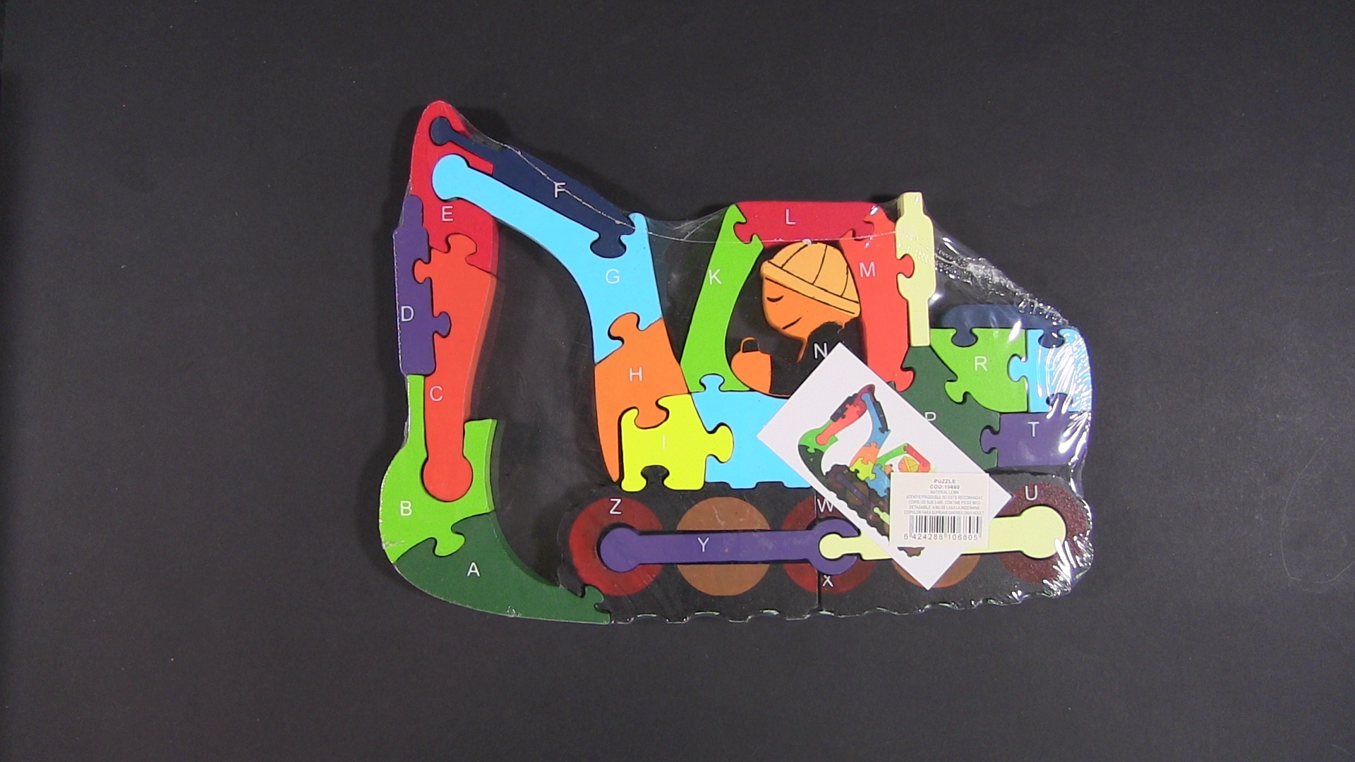 Jucarii din lemn -  Puzzle Excavator Jucarii din lemn -  Puzzle Excavator