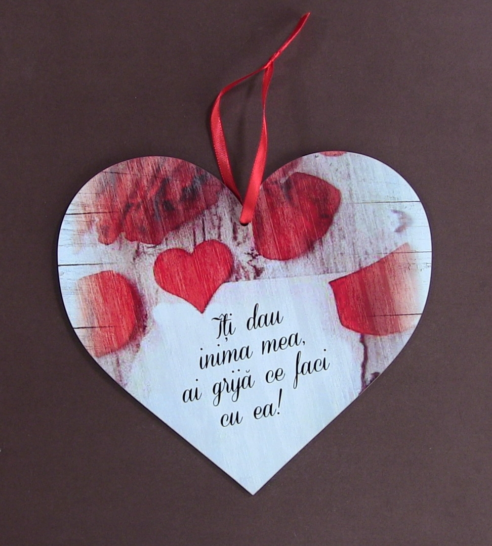 Tablita perete -  iti dau inima mea Tablita perete -  iti dau inima mea