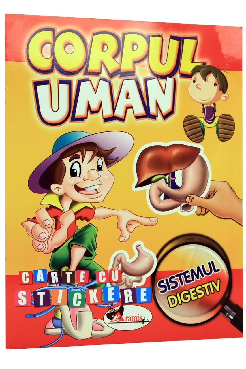 Corpul uman - Sistemul Digestiv - Carte cu stickere pentru copii (5-7 ani) Corpul uman - Sistemul Digestiv - Carte cu stickere pentru copii (5-7 ani)