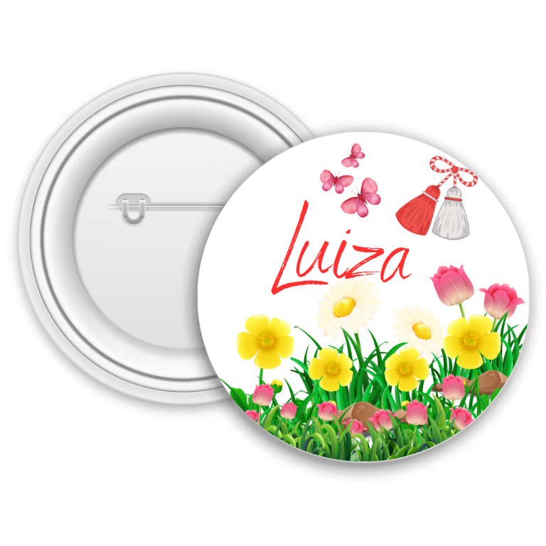 Insignă metalică personalizată cu nume – 1 Martie Insignă metalică personalizată cu nume – 1 Martie