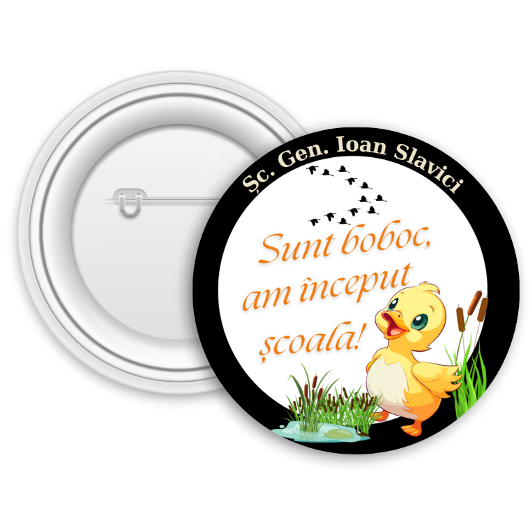 Insignă personalizată pentru copii cu nume – Sunt boboc