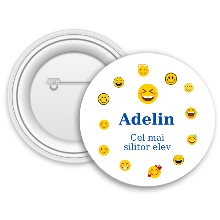 Insignă personalizată pentru copii cu nume – Elev