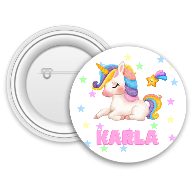 Insignă personalizată pentru copii cu nume – Unicorn Insignă personalizată pentru copii cu nume – Unicorn