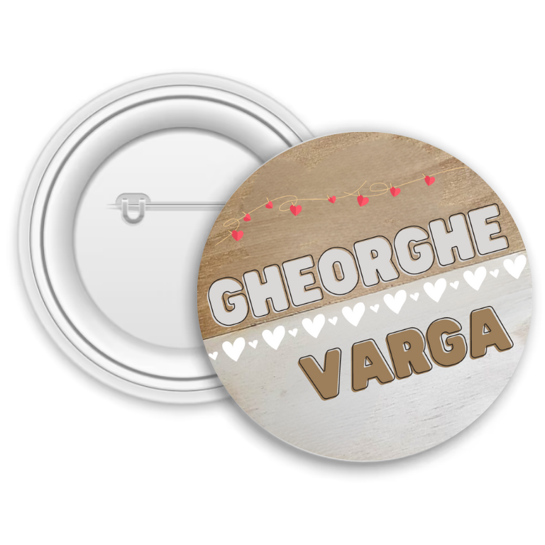 Insignă metalică personalizată cu nume – Gheorghe