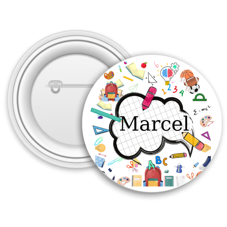 Insignă metalică personalizată cu nume – Elev