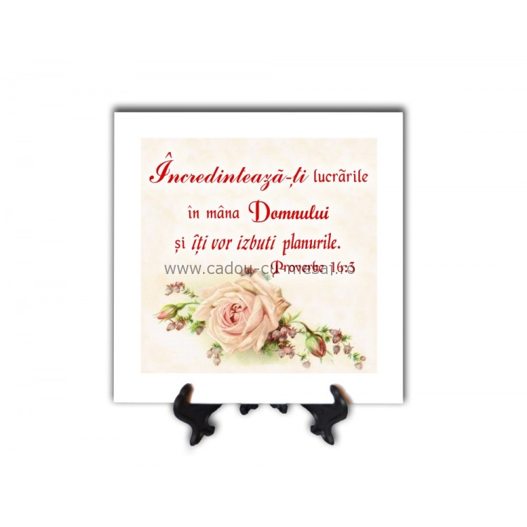 Tablou vintage - Încredințează-ți lucrările (20x20 cm) Tablou vintage - Încredințează-ți lucrările (20x20 cm)