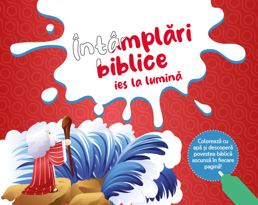 Întâmplări biblice ies la lumină - carte de colorat cu apă