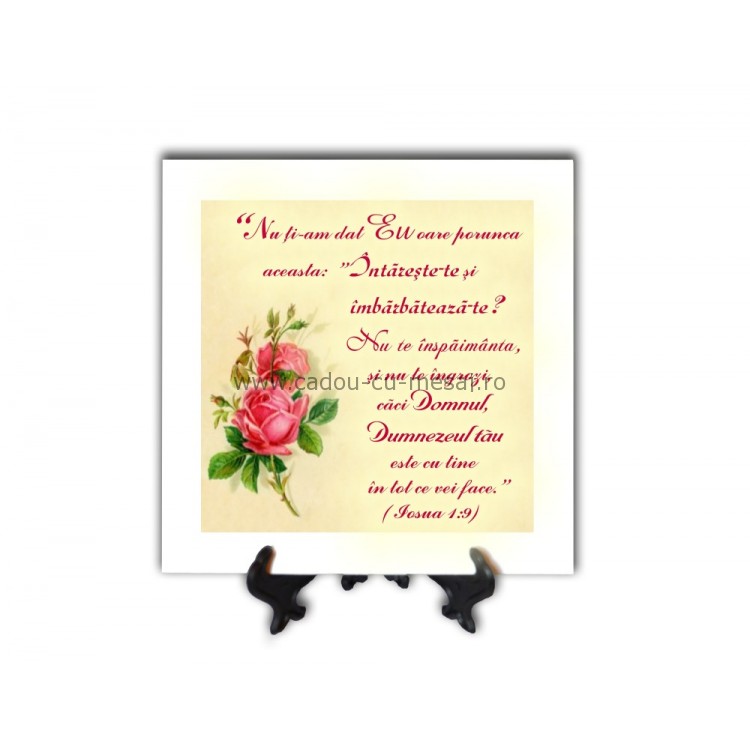 Tablou vintage - Întărește-te (20x20 cm) Tablou vintage - Întărește-te (20x20 cm)