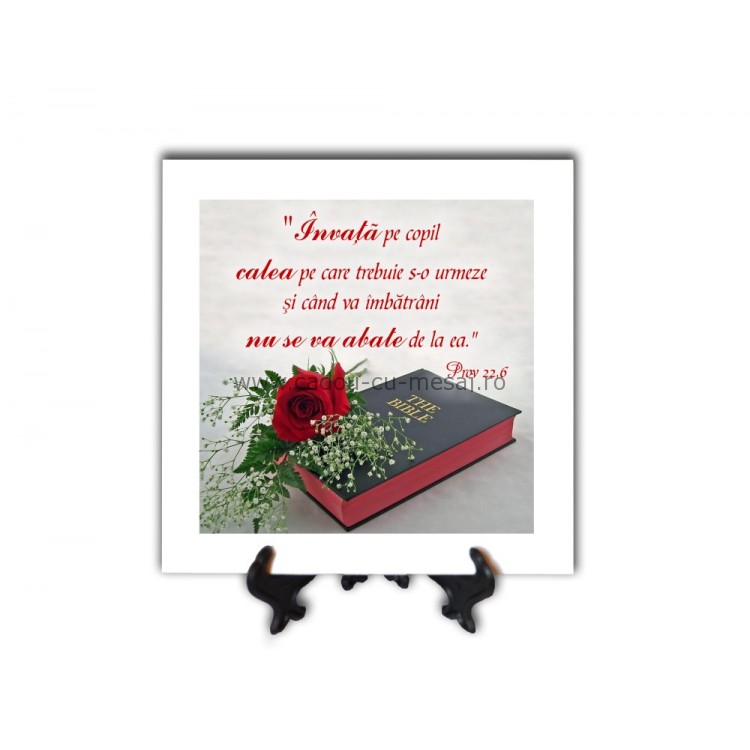 Tablou vintage - Învață pe copil (20x20 cm) Tablou vintage - Învață pe copil (20x20 cm)