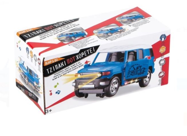 Bump & Go Jeep cu sunet și lumini - Jucarii pentru copii Bump & Go Jeep cu sunet și lumini - Jucarii pentru copii