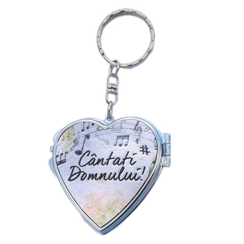 Breloc metal cu oglinda - Cantati Domnului Breloc metal cu oglinda - Cantati Domnului