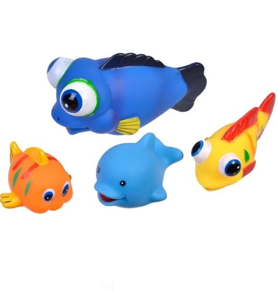 Set 4 jucarii pentru baie - Pesti (Jucarii pentru copii 6 m+) Set 4 jucarii pentru baie - Pesti (Jucarii pentru copii 6 m+)