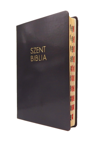 Szent Biblia, Nagy Biblia - Sötétbarna - Regiszterrel, Károli Gáspár Forditása - Biblia mare, piele, in lb. maghiara, index [073 PF]