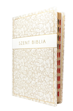 Szent Biblia, Nagy Biblia - Növénymintás - Regiszterrel, Károli Gáspár Forditása - Biblia mare, piele, in lb. maghiara, index [073 PF]