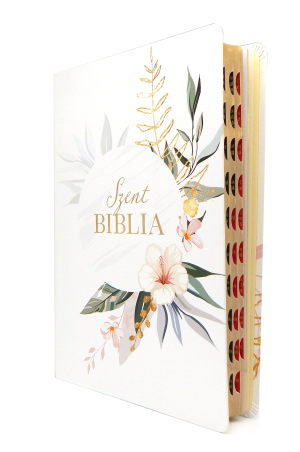 Szent Biblia, Nagy Biblia - Virágos - Regiszterrel, Károli Gáspár Forditása - Biblia mare, piele, in lb. maghiara, index [073 PF]