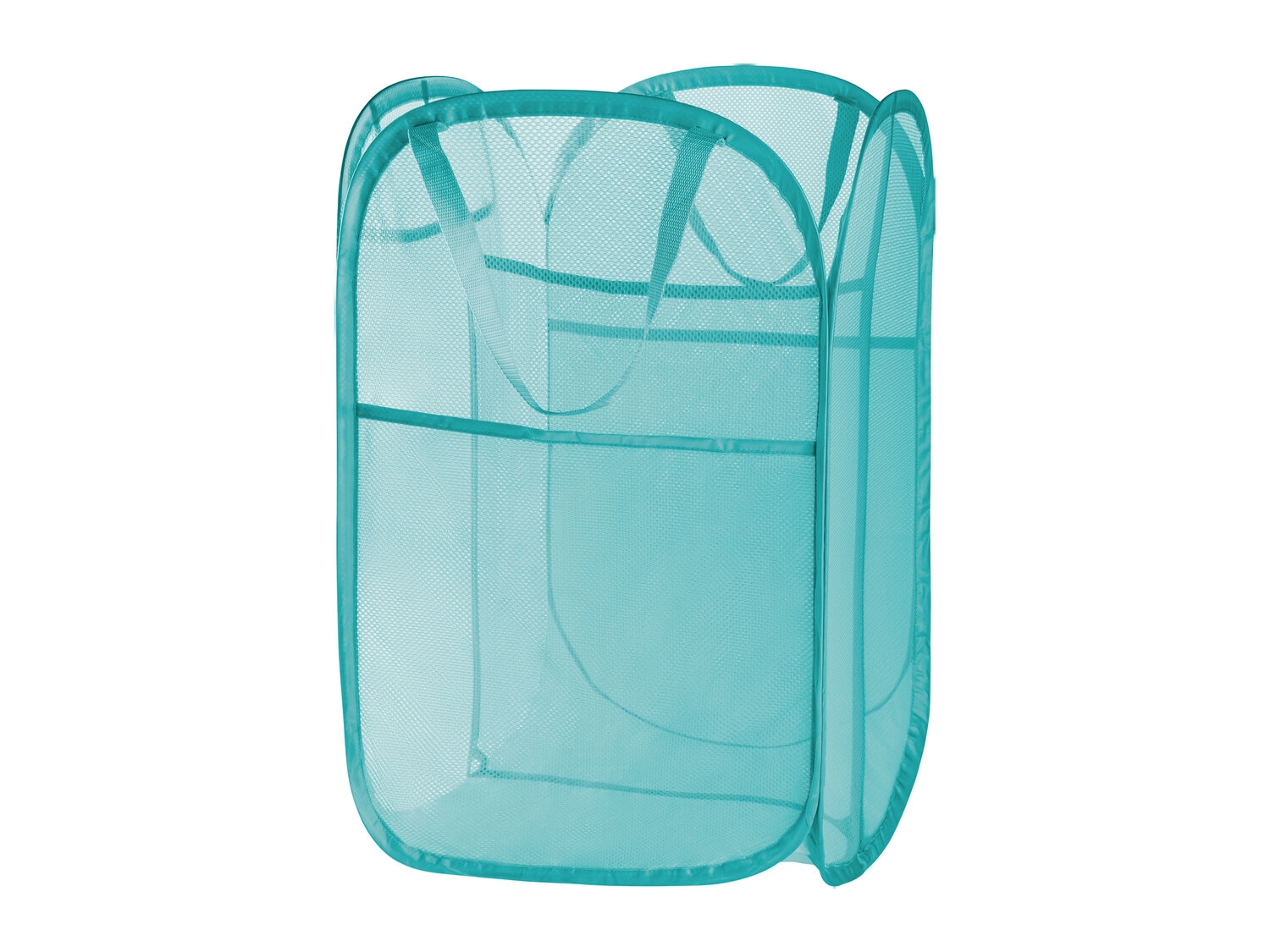 Cos de rufe pop-up cu 2 compartimente, albastru Cos de rufe pop-up cu 2 compartimente, albastru