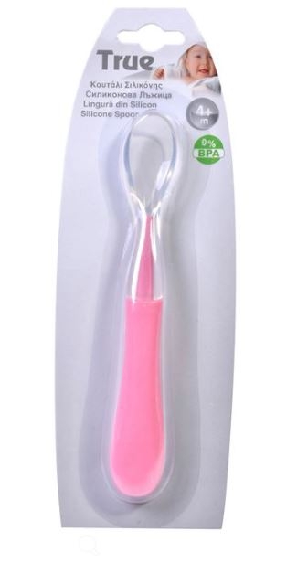 Lingura din silicon, roz (4m+) Lingura din silicon, roz (4m+)