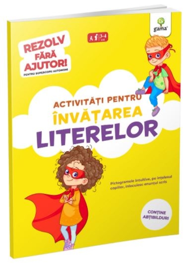 Activitati pentru invatarea literelor - Carte cu activitati pentru copii (3-4 ani)