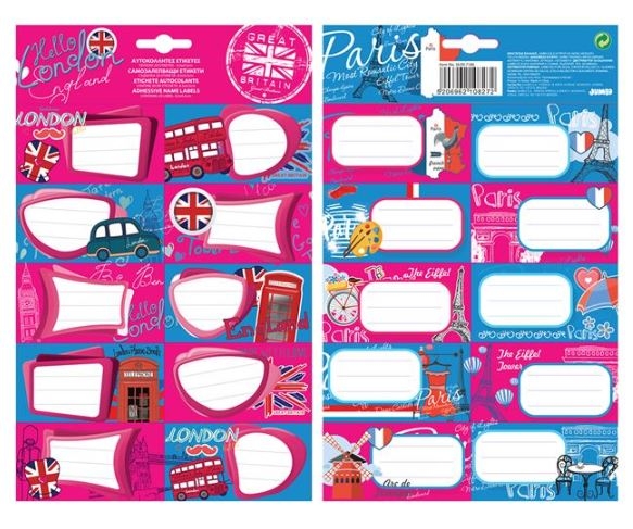 Etichete scolare - Londra si Paris (20 buc.) Etichete scolare - Londra si Paris (20 buc.)