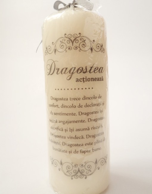 Lumanare cu mesaj crestin - Dragostea (13cm) Lumanare cu mesaj crestin - Dragostea (13cm)