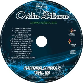 CD Ovidiu Liteanu (Colinde) - Lumina sfanta, Isus ,vol.19