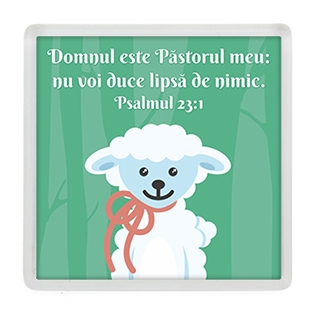Magnet de frigider - Verset:"Domnul este Păstorul meu" Psalmul 23:1 [37]