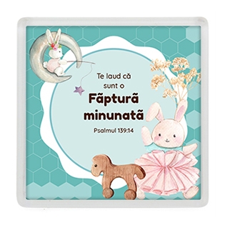 Magnet de frigider - Verset:"Te laud că sunt o făptură minunată!" Psalmul 139:14 [35]